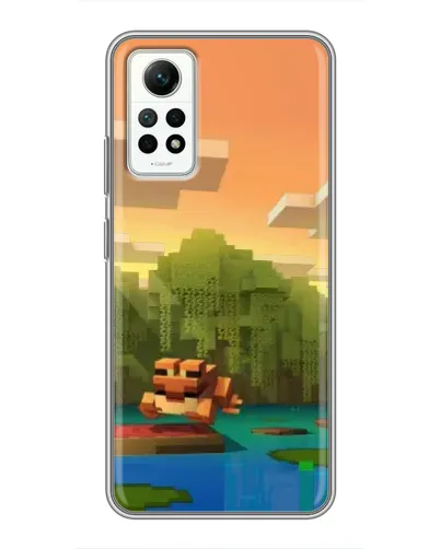 Чехол для Xiaomi Redmi Note 12 Pro (4g) с картинкой «Майнкрафт закат солнца»