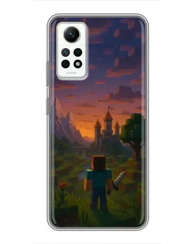 Чехол для Xiaomi Redmi Note 12 Pro (4g) с картинкой «Стив у башни»