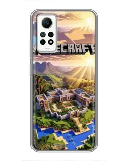 Чехол для Xiaomi Redmi Note 12 Pro (4g) с картинкой «Minecraft панорама»