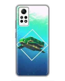 Чохол для Xiaomi Redmi Note 12 Pro (4g) з картинкою «Черепаха Minecraft»