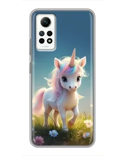Чехол для Xiaomi Redmi Note 12 Pro (4g) с картинкой «Единорог на поляне»