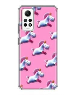 Чехол для Xiaomi Redmi Note 12 Pro (4g) с картинкой «Единороги на розовом»