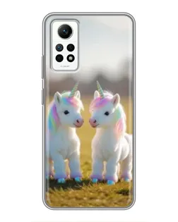 Чехол для Xiaomi Redmi Note 12 Pro (4g) с картинкой «Пара единорогов»