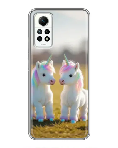 Чехол для Xiaomi Redmi Note 12 Pro (4g) с картинкой «Пара единорогов»