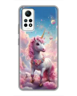 Чехол для Xiaomi Redmi Note 12 Pro (4g) с картинкой «Единорог среди облаков»