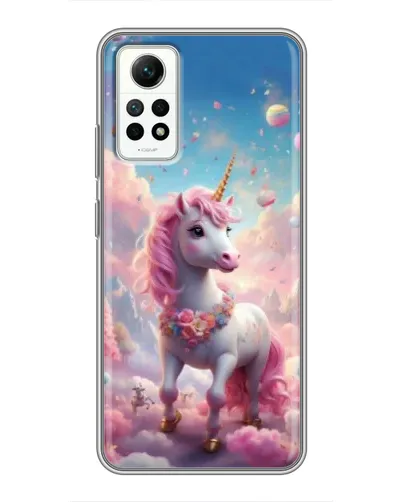 Чехол для Xiaomi Redmi Note 12 Pro (4g) с картинкой «Единорог среди облаков»