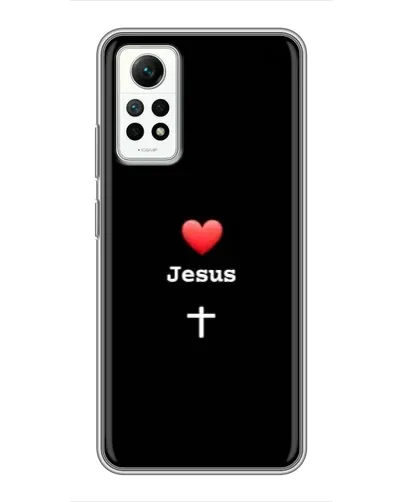 Чехол для Xiaomi Redmi Note 12 Pro (4g) с картинкой «Сердце - Jesus»