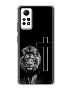 Чехол для Xiaomi Redmi Note 12 Pro (4g) с картинкой «Лев и Крест»