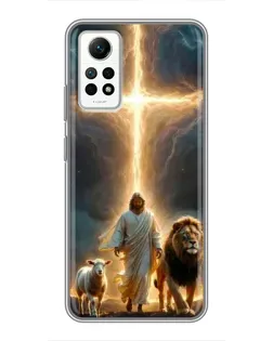 Чехол для Xiaomi Redmi Note 12 Pro (4g) с картинкой «Лев Иуды и Свет»