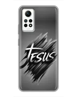 Чехол для Xiaomi Redmi Note 12 Pro (4g) с картинкой «Надпись Jesus Graffiti»
