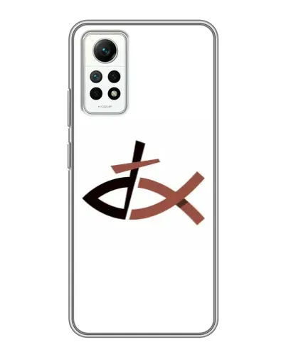 Чехол для Xiaomi Redmi Note 12 Pro (4g) с картинкой «Рыба и крест»