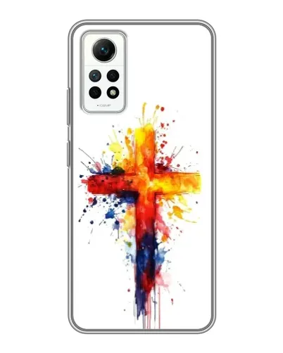 Чехол для Xiaomi Redmi Note 12 Pro (4g) с картинкой «Акварельный крест»