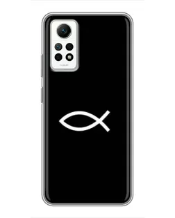 Чехол для Xiaomi Redmi Note 12 Pro (4g) с картинкой «Символ рыбы Jesus» Чехол для Xiaomi Redmi Note 12 Pro (4g) с картинкой «Символ рыбы Jesus»