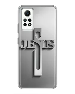 Чехол для Xiaomi Redmi Note 12 Pro (4g) с картинкой «Металлический крест Jesus» Чехол для Xiaomi Redmi Note 12 Pro (4g) с картинкой «Металлический крест Jesus»