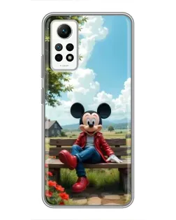 Чехол для Xiaomi Redmi Note 12 Pro (4g) с картинкой «Микки на скамейке»