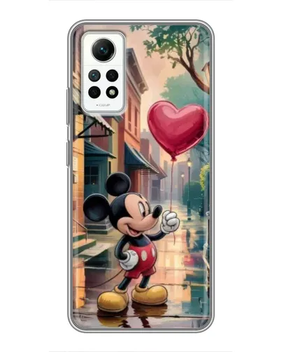 Чехол для Xiaomi Redmi Note 12 Pro (4g) с картинкой «Микки и шарик-сердце»