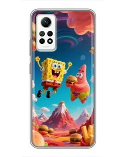Чехол для Xiaomi Redmi Note 12 Pro (4g) с картинкой «Космический фастфуд»
