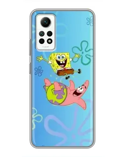 Чехол для Xiaomi Redmi Note 12 Pro (4g) с картинкой «Спанч Боб и Патрик»