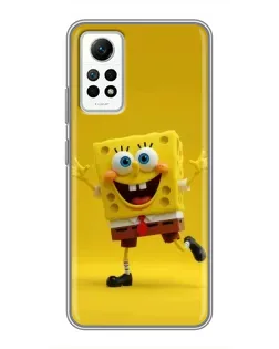 Чехол для Xiaomi Redmi Note 12 Pro (4g) с картинкой «Позитивный Губка Боб»