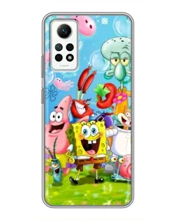 Чохол для Xiaomi Redmi Note 12 Pro (4g) з картинкою «Губка Боб та друзі»