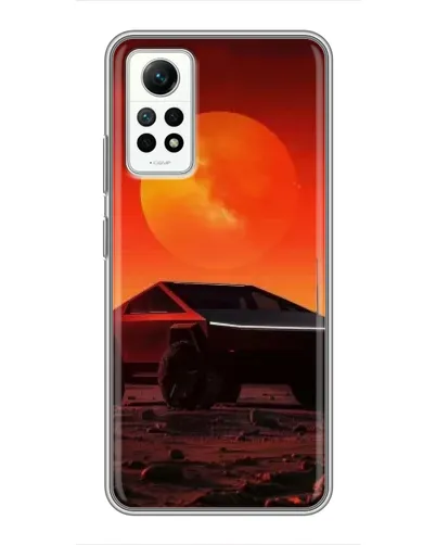 Чехол для Xiaomi Redmi Note 12 Pro (4g) с картинкой «Cybertruck на Марсе»