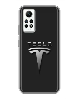 Чехол для Xiaomi Redmi Note 12 Pro (4g) с картинкой «Стальной логотип Tesla» Чехол для Xiaomi Redmi Note 12 Pro (4g) с картинкой «Стальной логотип Tesla»