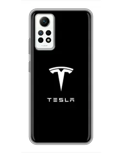 Чехол для Xiaomi Redmi Note 12 Pro (4g) с картинкой «Tesla White Logo» Чехол для Xiaomi Redmi Note 12 Pro (4g) с картинкой «Tesla White Logo»