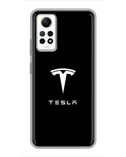 Чехол для Xiaomi Redmi Note 12 Pro (4g) с картинкой «Tesla White Logo»