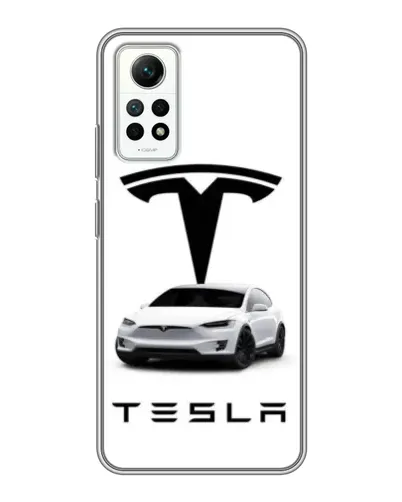 Чехол для Xiaomi Redmi Note 12 Pro (4g) с картинкой «Tesla White Style»