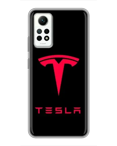 Чехол для Xiaomi Redmi Note 12 Pro (4g) с картинкой «Tesla Red Logo»