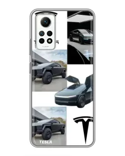 Чехол для Xiaomi Redmi Note 12 Pro (4g) с картинкой «Коллаж Cybertruck Tesla» Чехол для Xiaomi Redmi Note 12 Pro (4g) с картинкой «Коллаж Cybertruck Tesla»