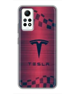 Чехол для Xiaomi Redmi Note 12 Pro (4g) с картинкой «Тесла красный карбон» Чехол для Xiaomi Redmi Note 12 Pro (4g) с картинкой «Тесла красный карбон»