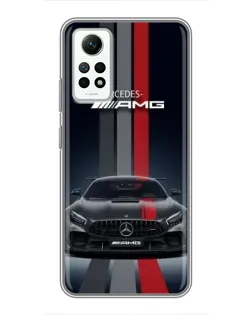 Чехол для Xiaomi Redmi Note 12 Pro (4g) с картинкой «Mercedes — белый карбон»