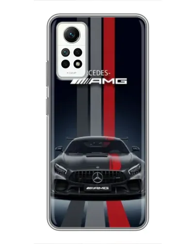 Чехол для Xiaomi Redmi Note 12 Pro (4g) с картинкой «Mercedes — белый карбон»