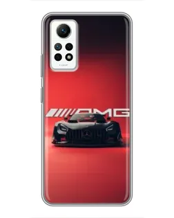 Чехол для Xiaomi Redmi Note 12 Pro (4g) с картинкой «Mercedes AMG — красная линия»