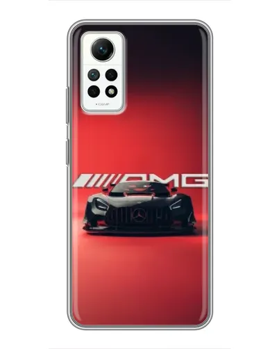Чехол для Xiaomi Redmi Note 12 Pro (4g) с картинкой «Mercedes AMG — красная линия»