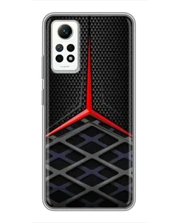 Чехол для Xiaomi Redmi Note 12 Pro (4g) с картинкой «Mercedes Carbon Grid»
