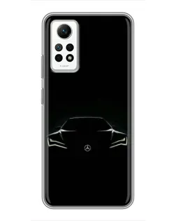 Чохол для Xiaomi Redmi Note 12 Pro (4g) з картинкою «Mercedes — силует авто»