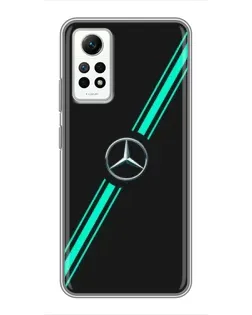 Чохол для Xiaomi Redmi Note 12 Pro (4g) з картинкою «Спортивні лінії Mercedes»