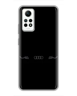 Чехол для Xiaomi Redmi Note 12 Pro (4g) с картинкой «Audi — световой подпись»