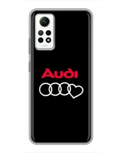 Чехол для Xiaomi Redmi Note 12 Pro (4g) с картинкой «Логотип Audi Heart»