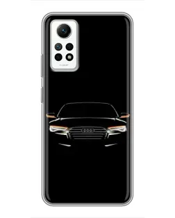 Чехол для Xiaomi Redmi Note 12 Pro (4g) с картинкой «Audi — ночной контур»