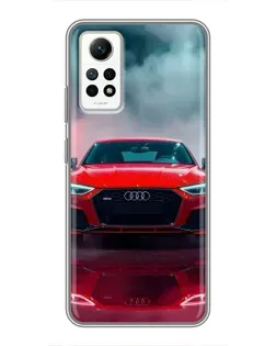 Чехол для Xiaomi Redmi Note 12 Pro (4g) с картинкой «Audi RS — красный стиль»