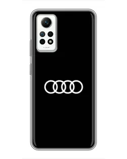 Чехол для Xiaomi Redmi Note 12 Pro (4g) с картинкой «Audi White Logo»