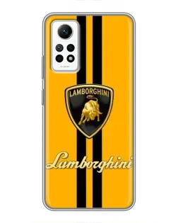 Чехол для Xiaomi Redmi Note 12 Pro (4g) с картинкой «Lamborghini Stripe желтый»