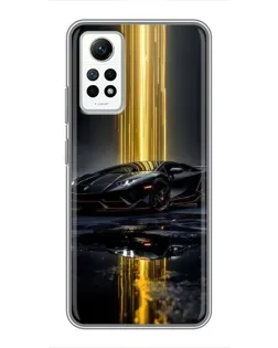 Чехол для Xiaomi Redmi Note 12 Pro (4g) с картинкой «Ночной Lamborghini драйв»