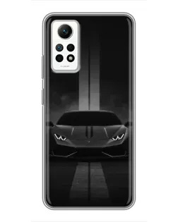Чехол для Xiaomi Redmi Note 12 Pro (4g) с картинкой «Lamborghini симметрия дорог»