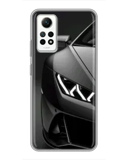 Чехол для Xiaomi Redmi Note 12 Pro (4g) с картинкой «Lamborghini фары детализация»