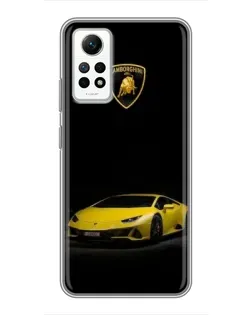 Чехол для Xiaomi Redmi Note 12 Pro (4g) с картинкой «Lamborghini желтый акцент»