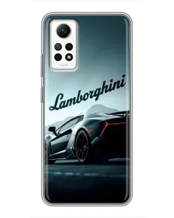 Чехол для Xiaomi Redmi Note 12 Pro (4g) с картинкой «Классическая надпись Lamborghini»